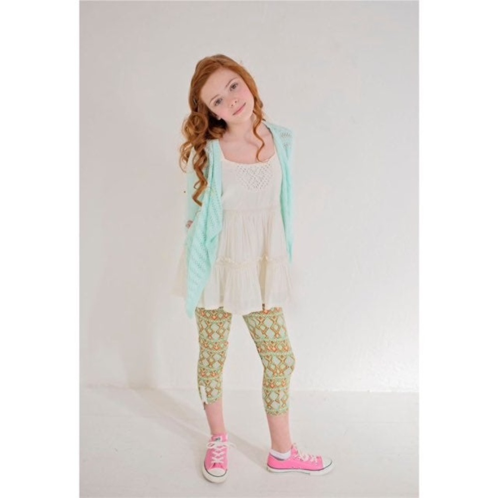 Matilda Jane Zip Lace Cuff Crop Legging Size 12